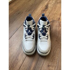 Nike Air Jordan Spizike Low White\Midnight Navy Mens 7 -Women’s 8